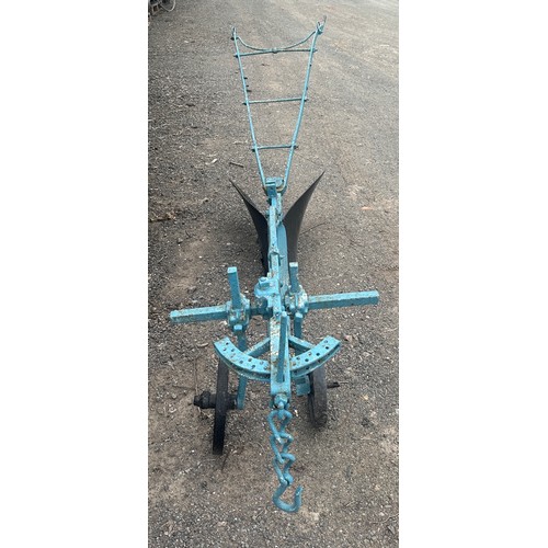 64 - Vintage Bedford engineering plough measures approx 39 inches tall, 26 wide and 120 long