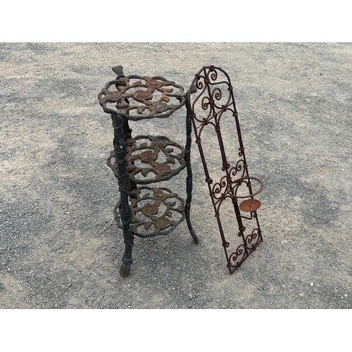 40 - Outdoor plant stand and candle holder 29 inches tall