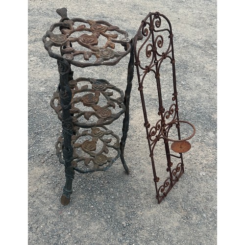 40 - Outdoor plant stand and candle holder 29 inches tall