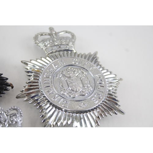 415 - Police Cap - Helmet Badges. x 10 Inc. Kings Crown Kent - Dorset Etc.