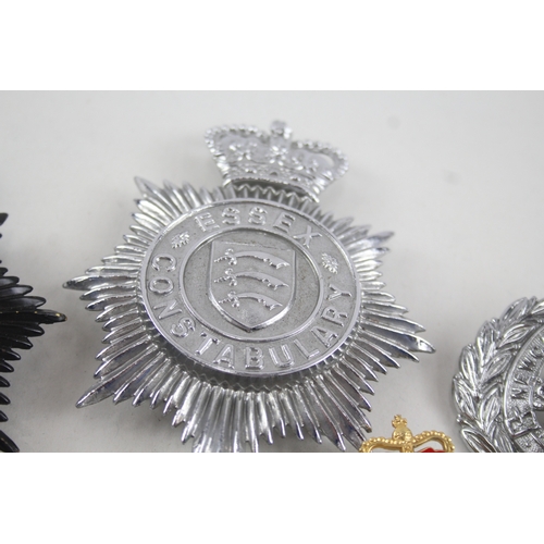 416 - Police Cap Helmet Badges. x 10 Inc. Kings Crown Newcastle Upon Tyne Etc.