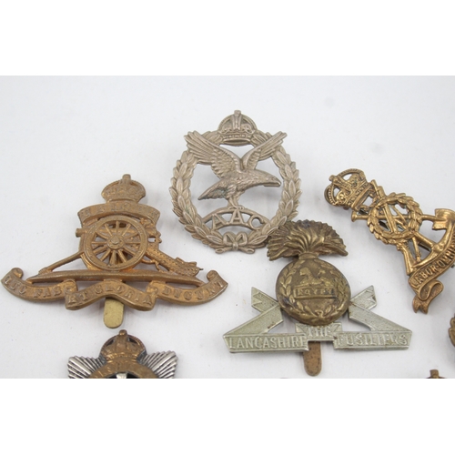 398 - Military Cap Badges x 10 INC Army Air Corps R.A.F A.T.S