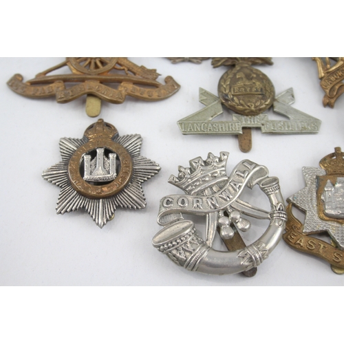 398 - Military Cap Badges x 10 INC Army Air Corps R.A.F A.T.S