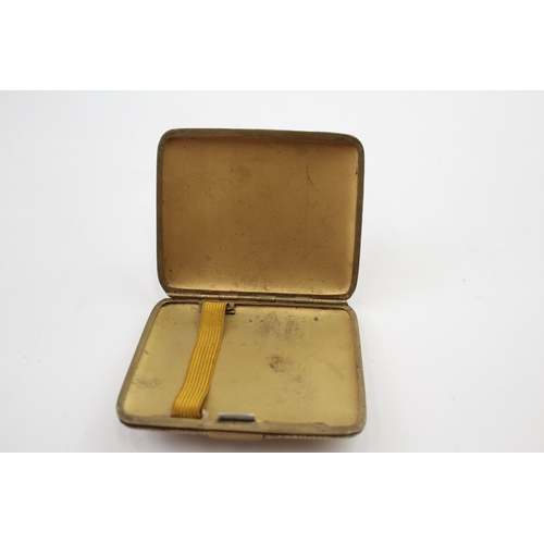 14 - Vintage Art Deco Yellow Shagreen Cigarette Case w/ .925 Sterling Detail (113g)