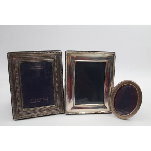 30 - 3 x .925 sterling photograph frames