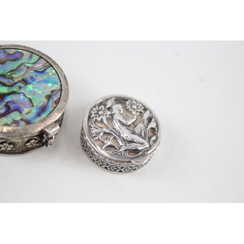 54 - 4 x .925 sterling pill / trinket boxes