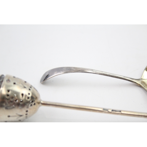 66 - 3 x .925 sterling sifter spoons / strainers