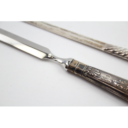 76 - 2 x .925 sterling letter openers inc victorian