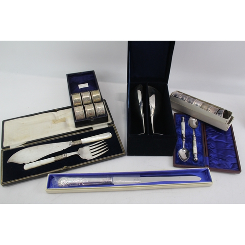 446 - Cutlery / Dining Sets Mother of Pearl EP Etc