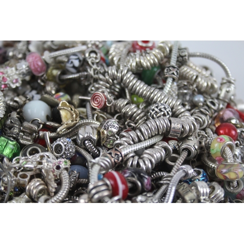 228 - 2.1kg assorted fashion charms and bracelets