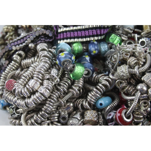 228 - 2.1kg assorted fashion charms and bracelets