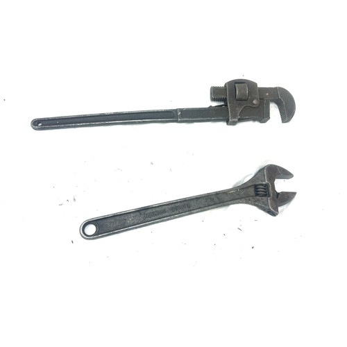 86 - Record adjustable spanner bahco and a wrench