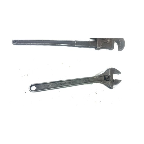 86 - Record adjustable spanner bahco and a wrench