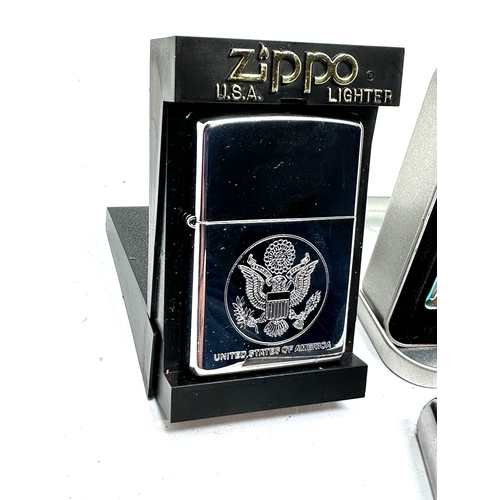 432 - 3 Zippo lighters 2 boxed