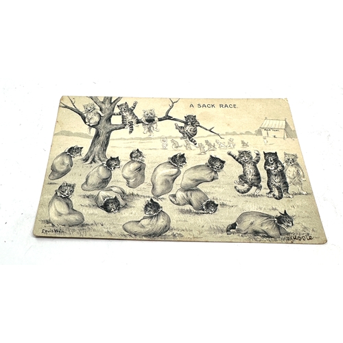 434 - 1904 louis wain a sack race postcard