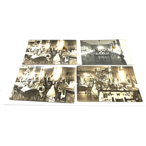 435 - 4 ww1 real photo military hospital wounded soldiers postcards