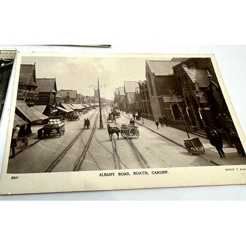 436 - 3 real photo street scene postcards