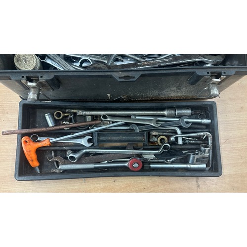 318 - Tool box containing spanners and sockets