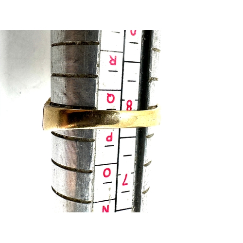 102 - 9ct gold & garnet chevron ring weight 4.5g