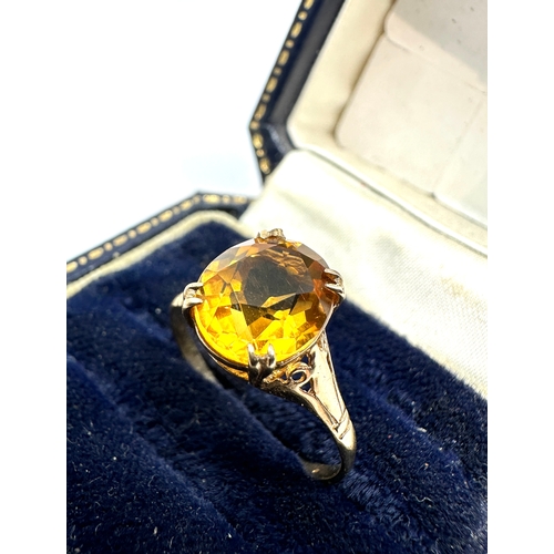 110 - Vintage 9ct gold & citrine ring weight 2.1g