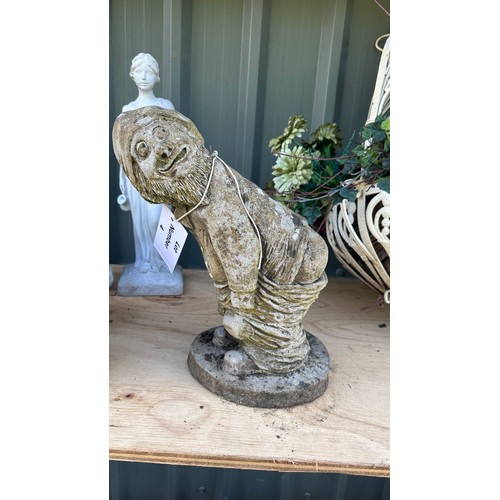 4 - Cheeky Concrete garden Gnome height 16 inches tall