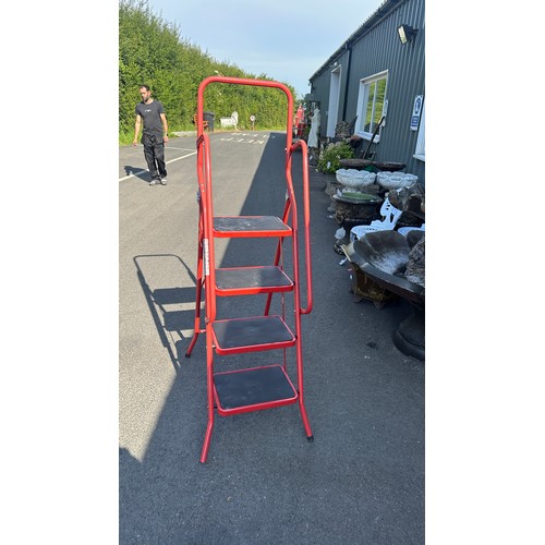 35 - Red metal ladders