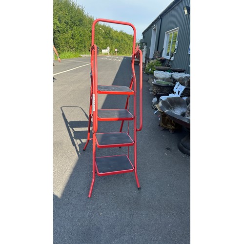 35 - Red metal ladders