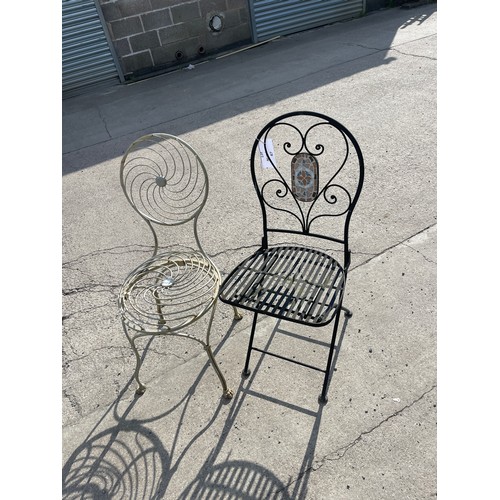 67 - 2 Metal garden chairs