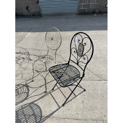 67 - 2 Metal garden chairs