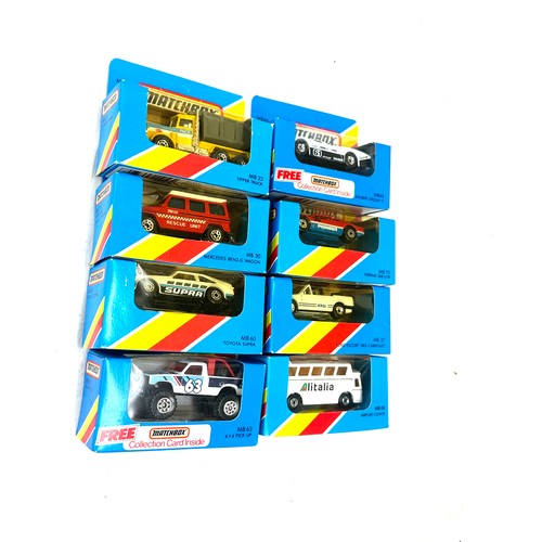 127 - 1981 Matchbox MB46 Sauber Group C, MB37 Ford Escort XR3i Cabriolet, MB60 Toyato Supra, MB63 4 x 4 Pi... 