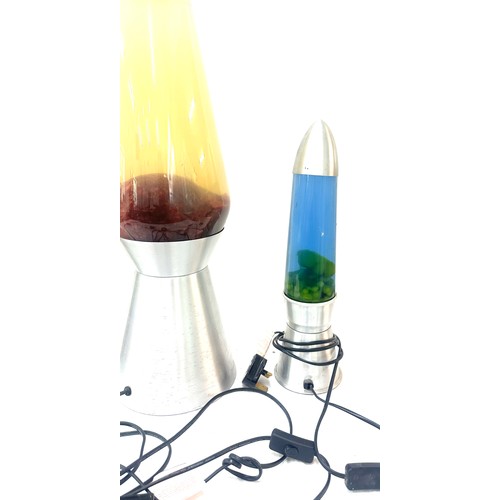 268 - Pair of large vintage lava lamps and one other tallest measures approx 27 inches tall - untested