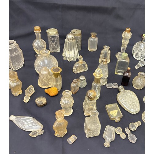 42 - Selection of vintage glass scent perfume bottles