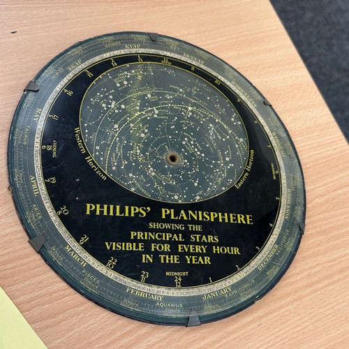 19 - Vintage Philips Planisphere for use in Britain and Ireland, Northern Europe, Northern USA and Canada... 