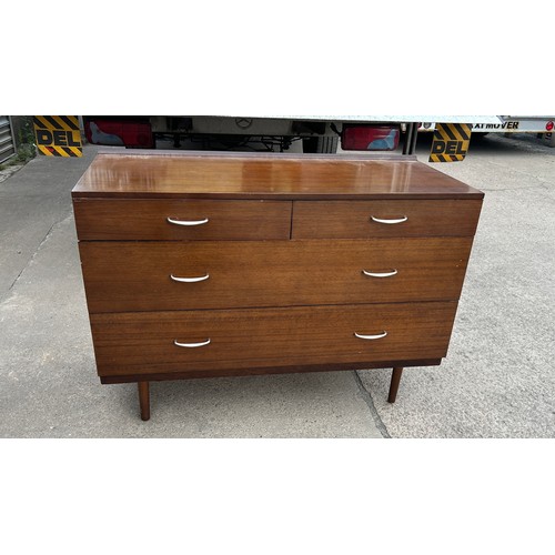 380 - Mid century two over two Stag chest of drawers measures approx 29 inches tall, 40 wide and 18 deep