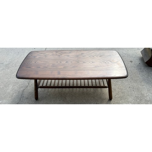 374 - Ercol coffee table measures approx 14 inches tall, 41 wide and 19 deep