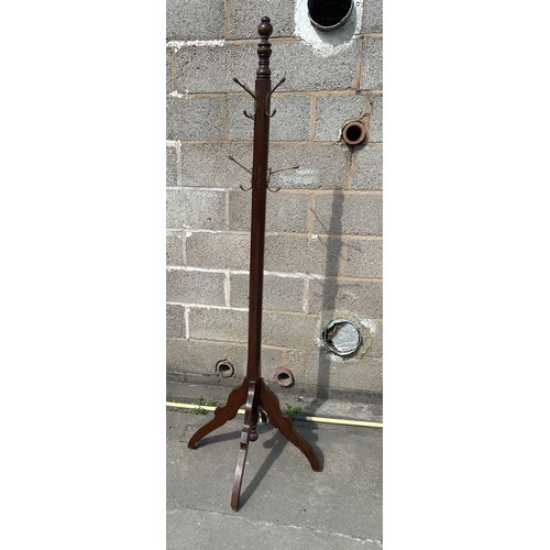 377 - Vintage coat stand overall height approx 75 inches tall