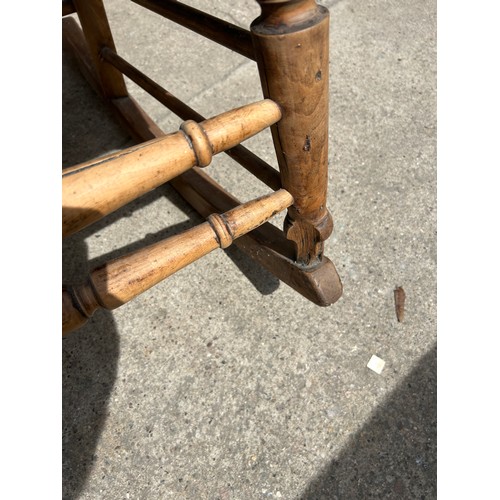 402 - Edwardian walnut rocking chair overall height 42 inches