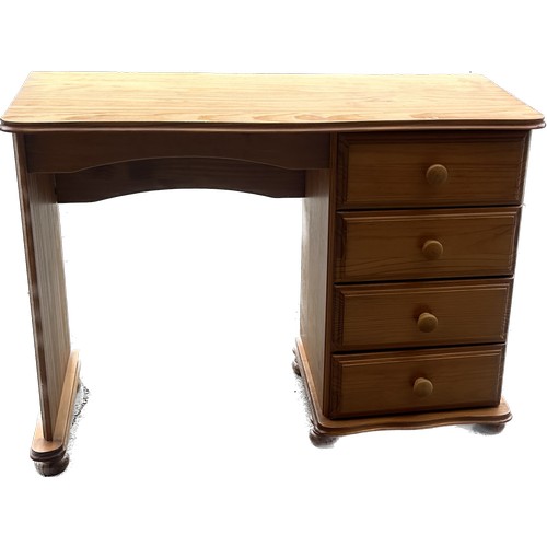 368 - Pine four drawer dressing table measures approx 30 inches tall, 41 wide and 17 deep