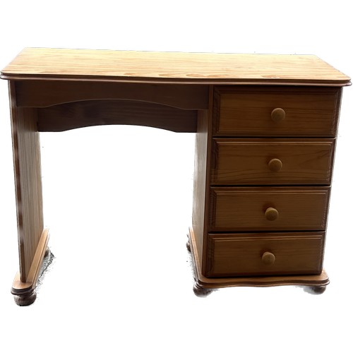 368 - Pine four drawer dressing table measures approx 30 inches tall, 41 wide and 17 deep