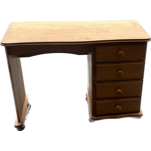 368 - Pine four drawer dressing table measures approx 30 inches tall, 41 wide and 17 deep