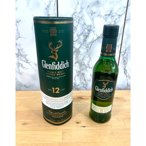 573 - Glenfiddich whisky 12 years old 40% volume 350ml