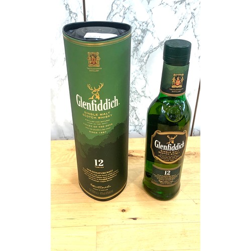 575 - Glenfiddich whisky 12 years old 40% volume 350ml