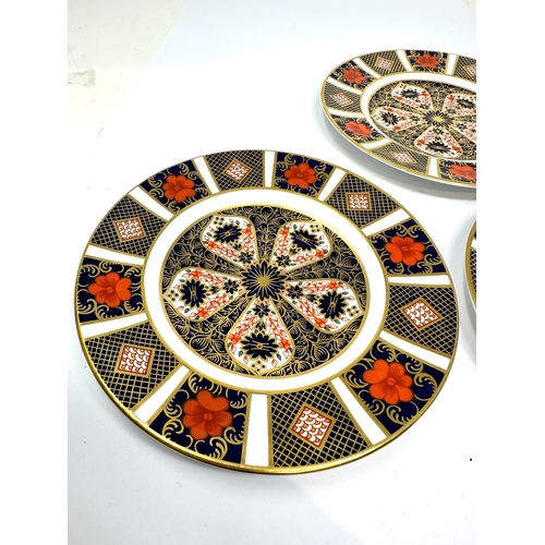 500 - 3 Royal Crown Derby Imari Pattern 1128  Side Plates each measure 6.25 ins 1st quality