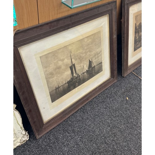 276 - Selection of 4 framed prints, 2 depicting religious scenes, largest frame measures approximately 31 ... 