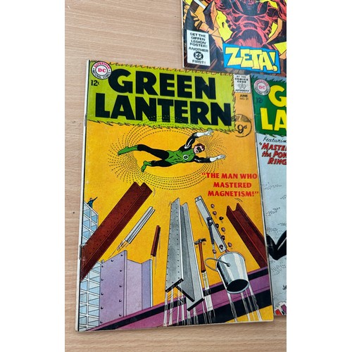 72 - Three vintage DC comics to include Green Lantern, Superman and Batman