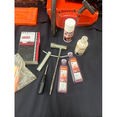 351 - Petrol chainsaw and accessories in working order