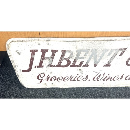 44 - J.H Bent Glenfield Groceries, Wines and Spirits measures approx  15.5 inches tall by 50 wide