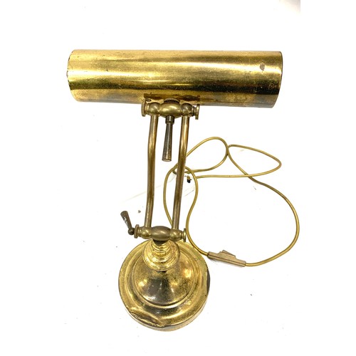 271 - Brass bankers desk lamp, untested