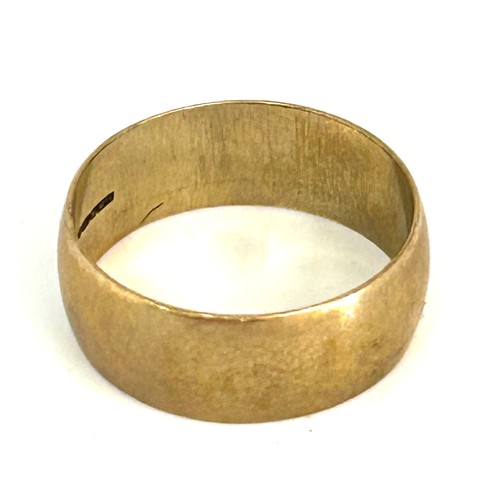 506 - 9ct Gold wedding band, total weight 3 grams ring size m/n