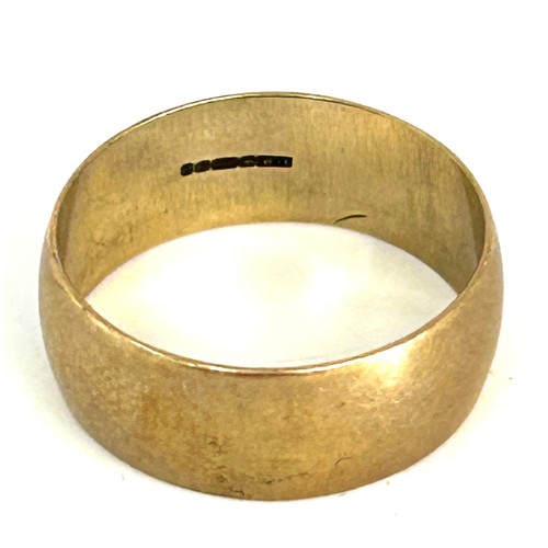 506 - 9ct Gold wedding band, total weight 3 grams ring size m/n